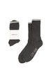 Lite Year - Cotton Cap Crew Socks (Charcoal/Heather Grey)