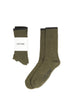 Lite Year - Cotton Cap Crew Socks (Army Green/Charcoal)
