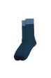 Lite Year - 3 Tone Calf Length Socks (Light Blue/Denim/Navy)