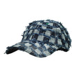 b.Eautiful - Vapor 6 Panel Hat (Navy Checker Denim)