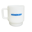 Homebody - Small Milk Glass Stacking Mug (White)