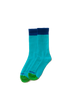 Lite Year - 3 Tone Calf Length Socks (Blue/Green/Navy)