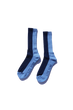 Lite Year - 2 Tone Calf Length Socks (Blue)