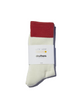 Lite Year & Druthers - Everyday Organic Cotton Crew Socks (Red/White/Tan)