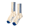 Lite Year - Cotton Check Crew Socks (Varsity Blue)