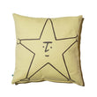 Asterisk - Zise 005 Asterisk Logo Cushion Cover (Light Yellow/Brown)